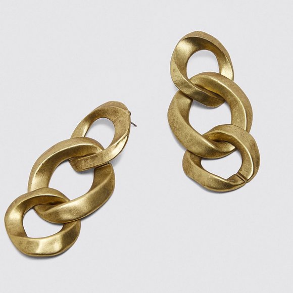 Zara Jewelry - ZARA LIMITED EDITION GOLDEN RUST LINK EARRINGS